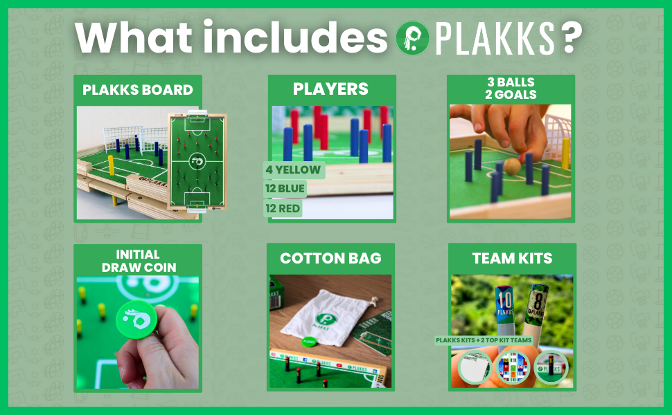 plakks, what pieces does the plakks game include, wooden board, wooden pieces